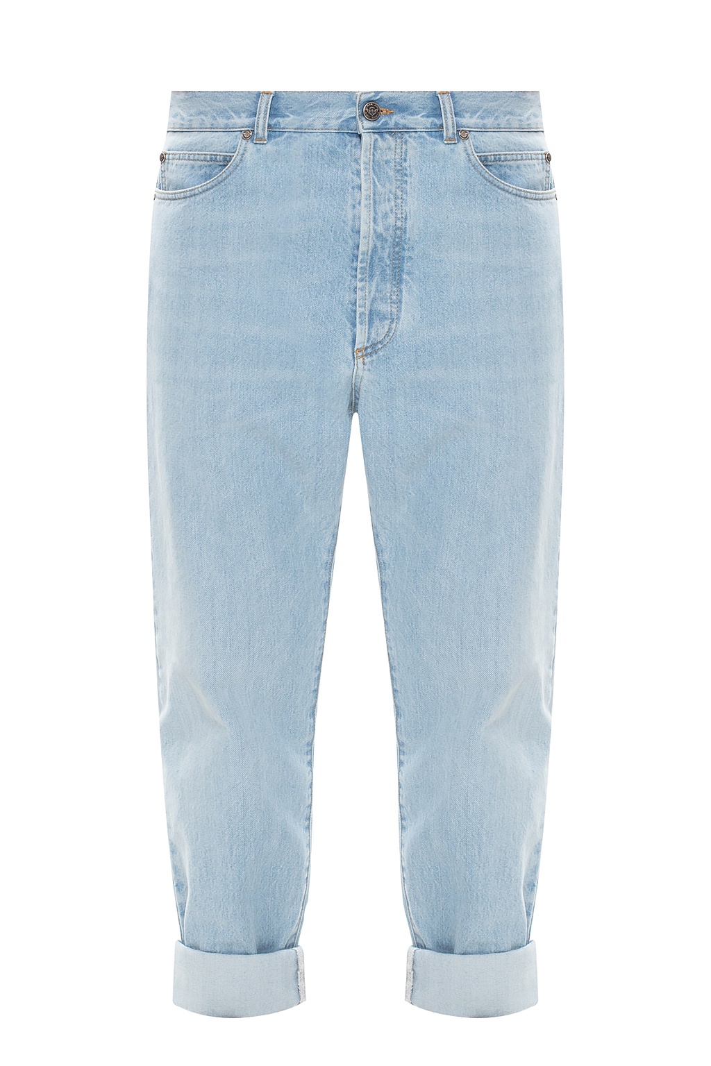 balmain head-to-toe Distressed jeans